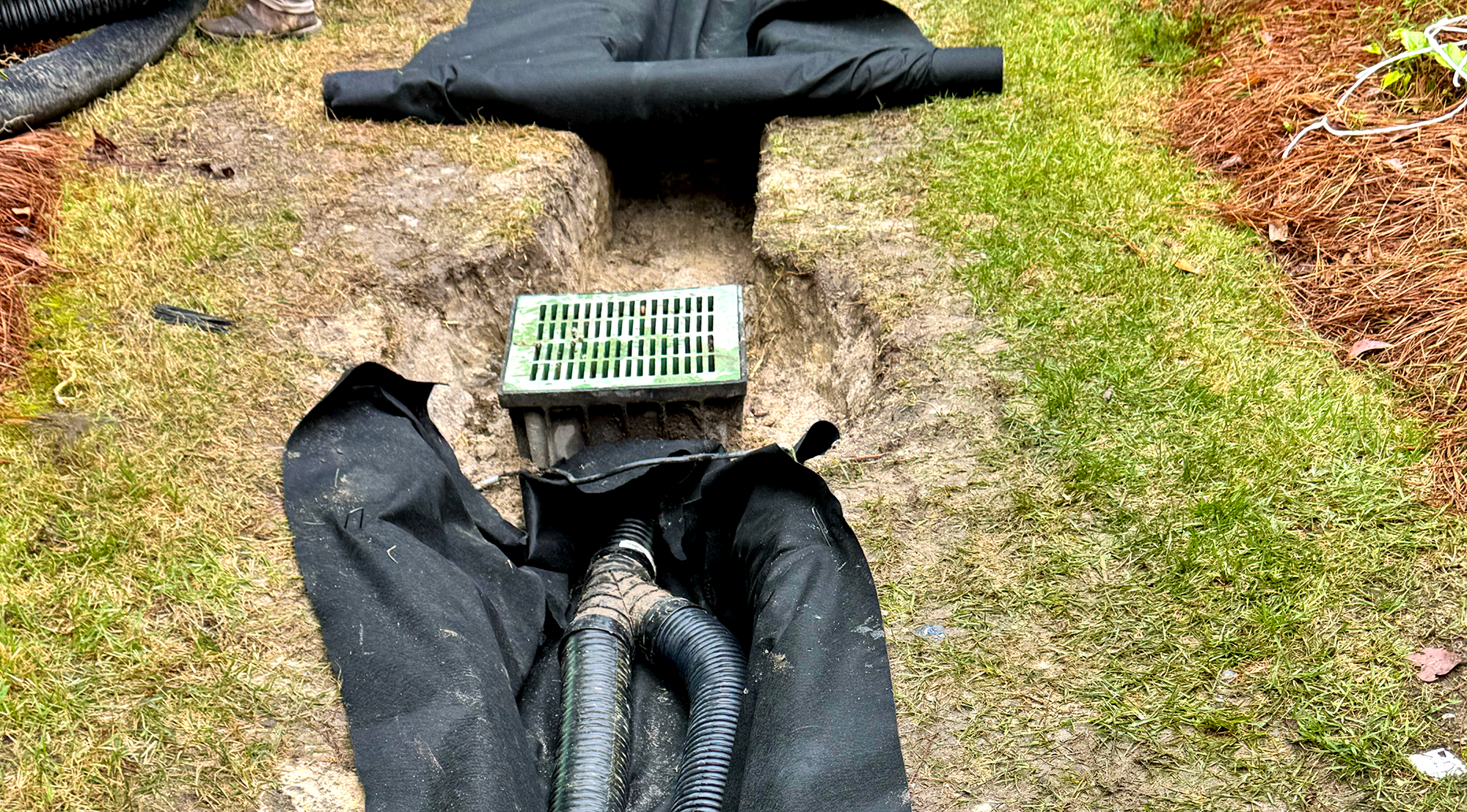 french drain installation